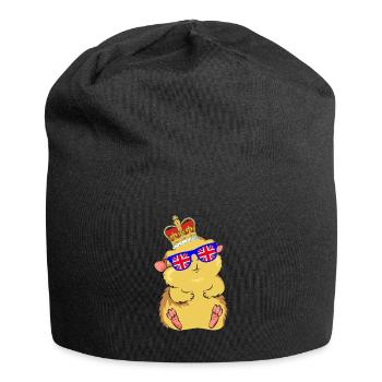 Hamster Queen Elizabeth II Britische Krone - Jersey-Beanie - Schwarz - Vorne
