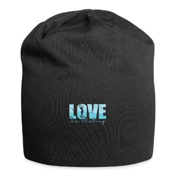 Amour Patinage sur glace Patinage sur glace Patinoire - Bonnet en jersey - noir - Devant