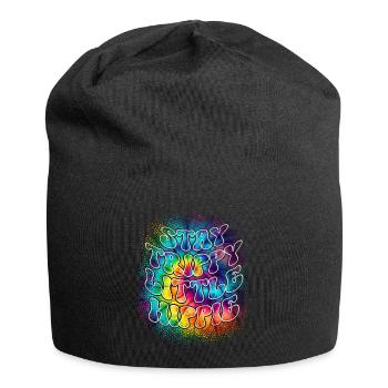 Hippie Peace Tie Dye - Jersey-Beanie - Schwarz - Vorne