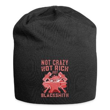 Not Crazy Not Rich Just Blacksmith Forging Gift - Jersey-Beanie - Schwarz - Vorne