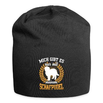 Mich gibt es nur mit Schafpudel Hütepudel - Jersey-Beanie - Schwarz - Vorne
