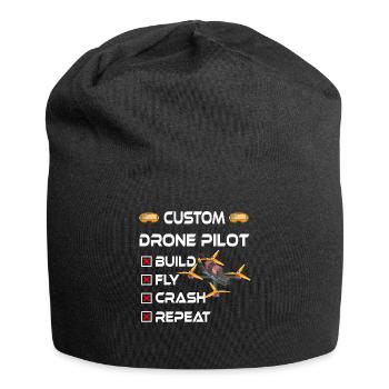 Pilote de drone personnalisé - Bonnet en jersey - noir - Devant