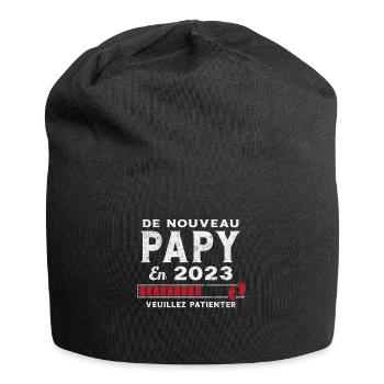 De Nouveau Papy en 2023 Cadeau Futur Papy - Bonnet en jersey - noir - Devant