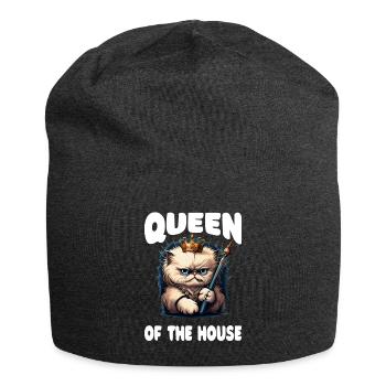 Sarcastic Cat - Jersey Beanie - charcoal grey - Front