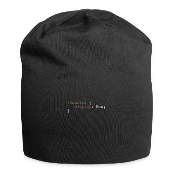 Funny CSS Muscles Flex GYM - Jersey Beanie - black - Front