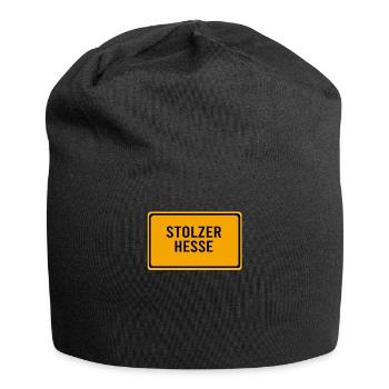 Hessen Hessener Wiesbaden Wiesbadener Stolz - Jersey-Beanie - Schwarz - Vorne