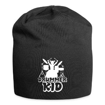 Drummer Kid drums - Jersey Beanie - black - Front