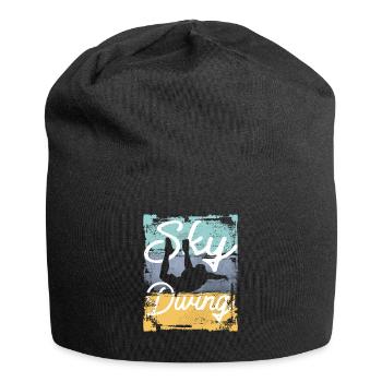 Vintage Freefall Thrill Skydiving - Jersey Beanie - black - Front