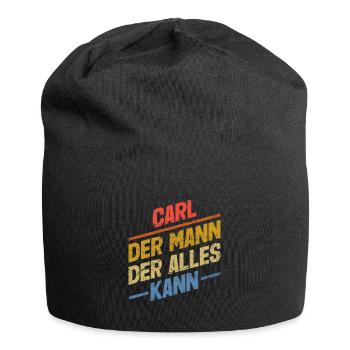 Carl Der Mann Der Alles Kann Vorname Carl - Jersey-Beanie - Schwarz - Vorne