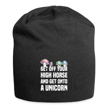 Weed Lover Magic Mushroom Pothead Gift - Jersey Beanie - black - Front