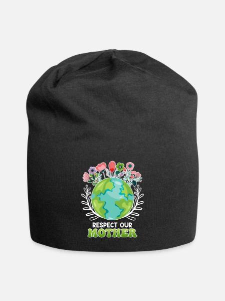 Rettet die Erde Umweltschützer Mutter Erde - Jersey-Beanie - Schwarz
