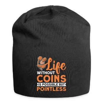 Coin Collector Numismatics Coin Collecting Coin Collection - Jersey Beanie - black - Front