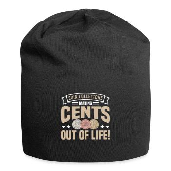 Coin Collector Numismatics Coin Collecting Coin Collection - Jersey Beanie - black - Front