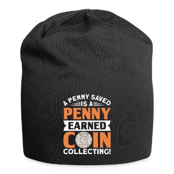 Coin Collector Numismatics Coin Collecting Coin Collection - Jersey Beanie - black - Front