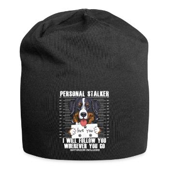 Bouvier Bernois Stalker Dessin Animé T-shirt - Bonnet en jersey - noir - Devant