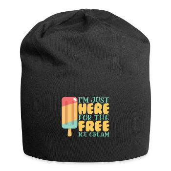 Ice Cream For Breakfast Eiscreme Eis - Jersey-Beanie - Schwarz - Vorne