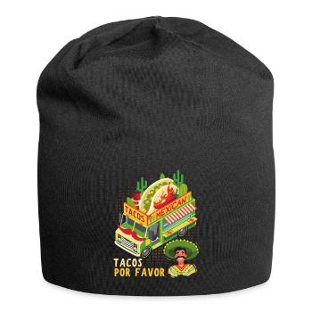 Tacos Mexican Food Truck Saying Sombrero Hat - Jersey Beanie - black - Front