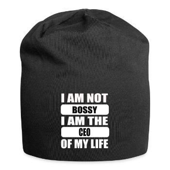 Je ne suis pas autoritaire, je suis le PDG de ma vie - Bonnet en jersey - noir - Devant