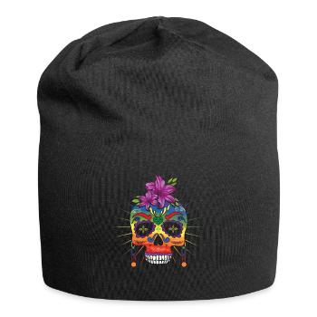 Flower Dia De Los Muertos LGBTQ LGBT Pride Month - Jersey Beanie - black - Front