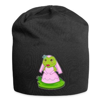 Frosch Braut Schleier Hochzeit - Jersey-Beanie - Schwarz - Vorne