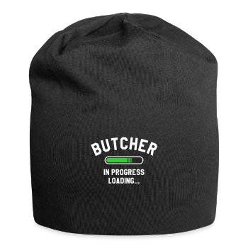 Butcher In Progress Loading Butchery Butchers - Jersey Beanie - black - Front