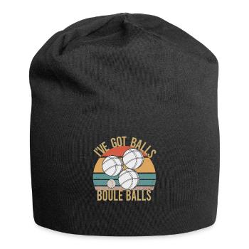 Boccia Boule Pétanque Pétanque Sports Jeu de Balle - Bonnet en jersey - noir - Devant