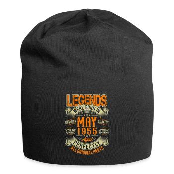 1955 Mai Geburtstag Legende - Jersey-Beanie - Schwarz - Vorne