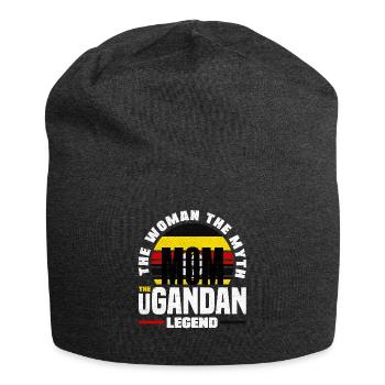 Ugandan Uganda Ugandan Flag Quote - Jersey Beanie - charcoal grey - Front