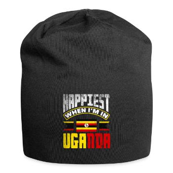 Ugandan Uganda Ugandan Flag Quote - Jersey Beanie - black - Front