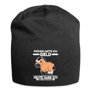 Pferderasse Hannoveraner Pferd Hauspferd - Jersey-Beanie - Schwarz - Vorne