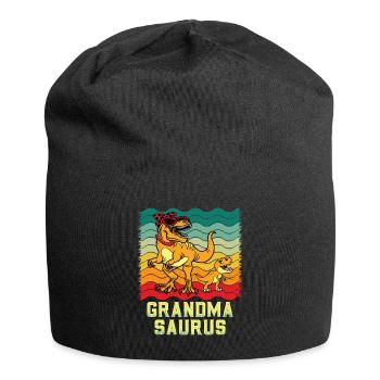 Omasaurus Dinosaurier Grandma Muttertag Granny - Jersey-Beanie - Schwarz - Vorne