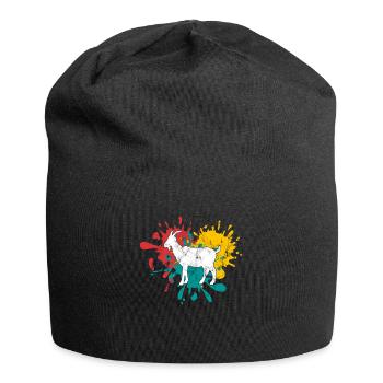 Silhouette de chèvre - Bonnet en jersey - noir - Devant