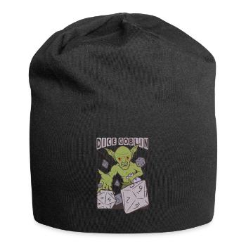 Dice Goblin Orc D20 Dice Design for an RPG Gamer - Jersey Beanie - black - Front