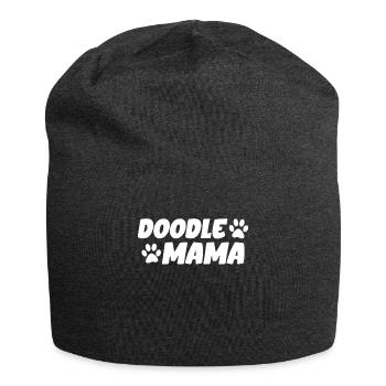 Frauen Doodle Mama Labradoodle Goldendoodle - Jersey-Beanie - Anthrazit - Vorne