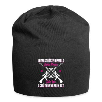 Sportschützin Schützenverein - Jersey-Beanie - Schwarz - Vorne