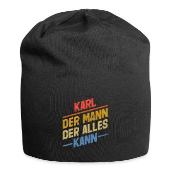Karl Der Mann Der Alles Kann Vorname Karl - Jersey-Beanie - Schwarz - Vorne