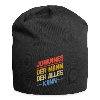 Johannes Der Mann Der Alles Kann Vorname Johannes - Jersey-Beanie - Schwarz - Vorne