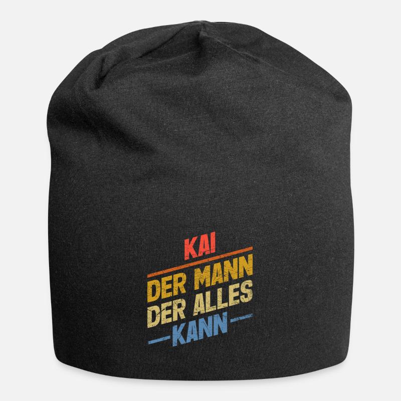 Kai Der Mann Der Alles Kann Vorname Kai - Jersey-Beanie - Schwarz