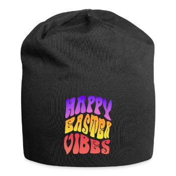 Happy Easter Vibes Frohes Osterfest - Jersey-Beanie - Schwarz - Vorne