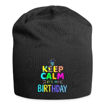 Fille Keep Calm c’est mon anniversaire fille anniversaires - Bonnet en jersey - noir - Devant