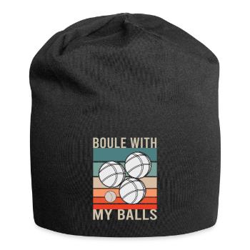Boule Boccia Balle Sports Jeu de Boules de Pétanque - Bonnet en jersey - noir - Devant