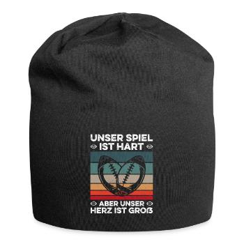 American Football Our game is hard saying - Jersey Beanie - black - Front