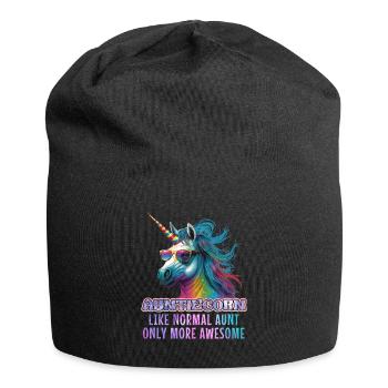 Tanticorn Muttertag Aunties Einhorn Fanartikel - Jersey-Beanie - Schwarz - Vorne