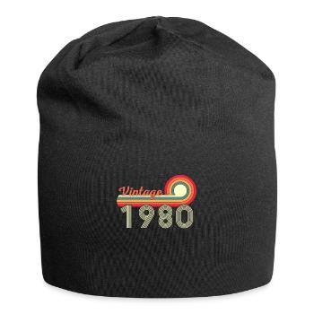 42ème anniversaire Vintage Né en 1980 - Bonnet en jersey - noir - Devant