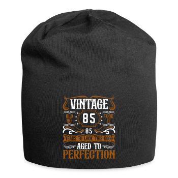 85. Geburtstag Vintage Retro - Jersey-Beanie - Schwarz - Vorne