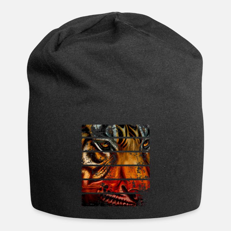 Tiger - Jersey-Beanie - Schwarz
