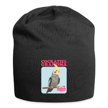 Grand-mère Cockatiel | Cadeau du propriétaire d’oiseau - Bonnet en jersey - noir - Devant