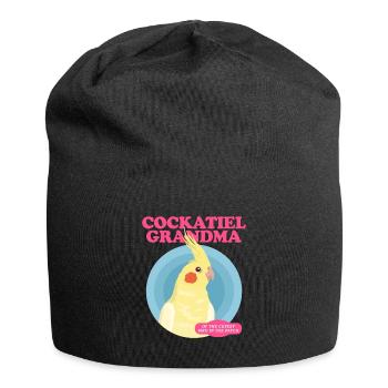 Cockatiel Grand-mère Oiseau Propriétaire Cadeau - Bonnet en jersey - noir - Devant