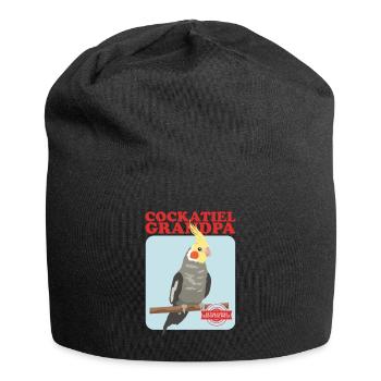 Grand-père Cockatiel | Cadeau du propriétaire d’oiseau - Bonnet en jersey - noir - Devant