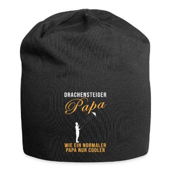 Drachensteiger Papa Spruch Drachenfliegen Geschenk - Jersey-Beanie - Schwarz - Vorne